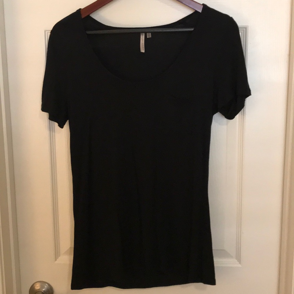 Banana Republic Black Scoop Short Sleeve T-shirt